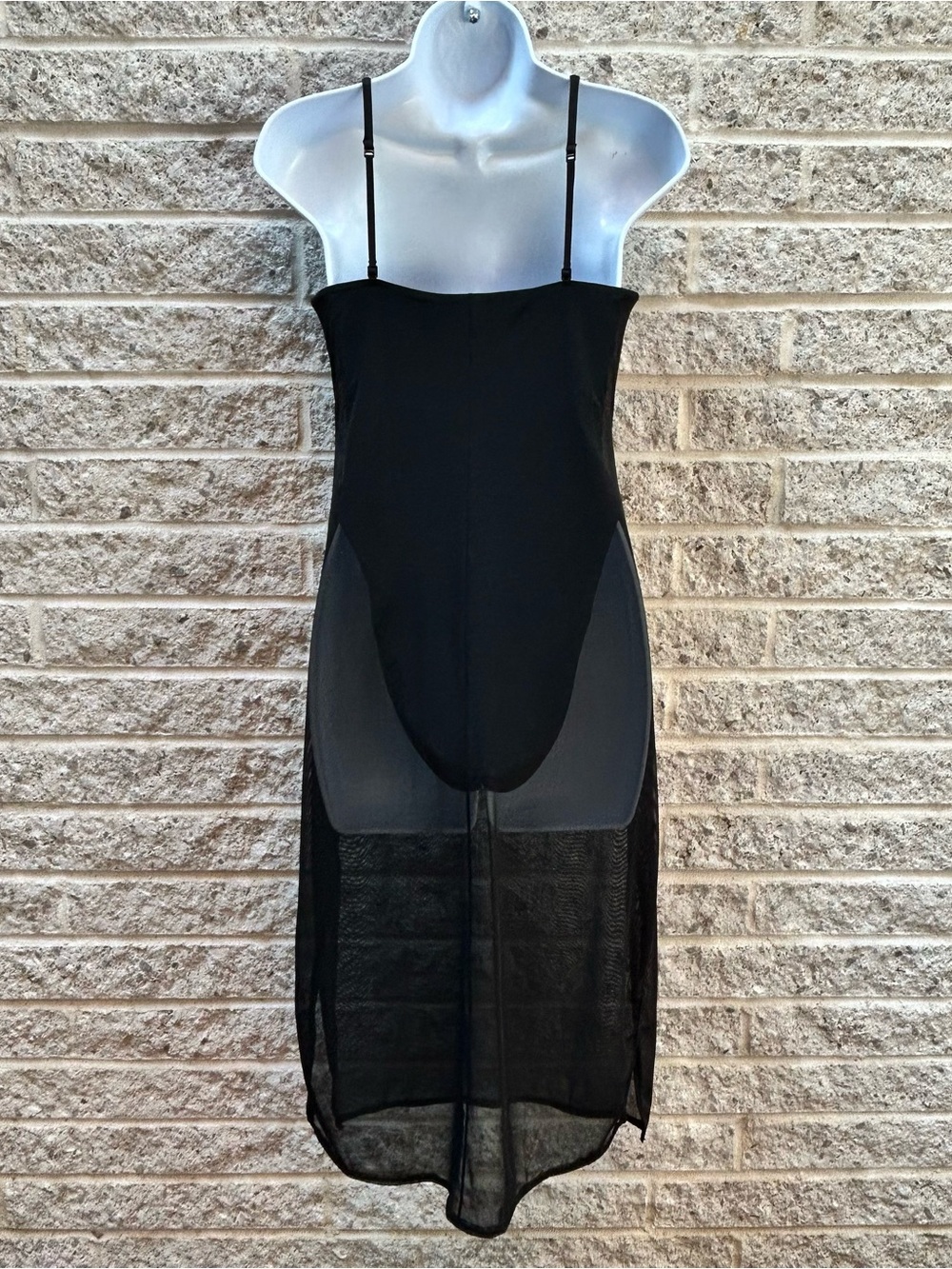 SKIMS Body Mesh Plunge Midi Dress - Picture 6 of 7